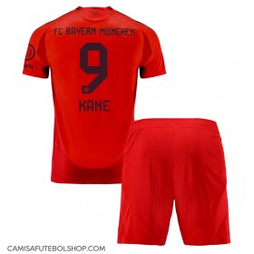 Camisa de time de futebol Bayern Munich Harry Kane #9 Replicas 1º Equipamento Infantil 2024-25 Manga Curta (+ Calças curtas)